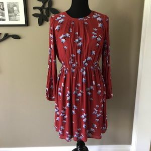 Long sleeve floral dress